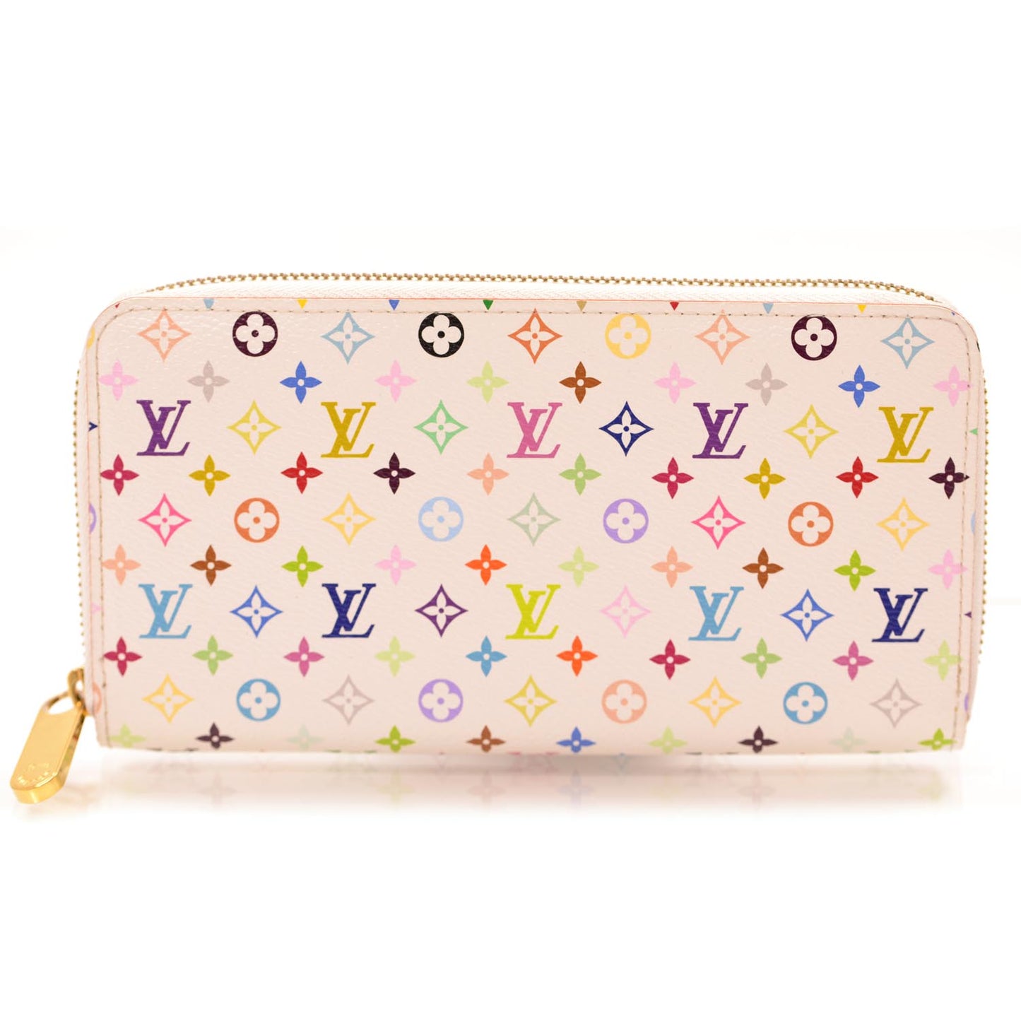 Monogram Multicolor Zippy Wallet White