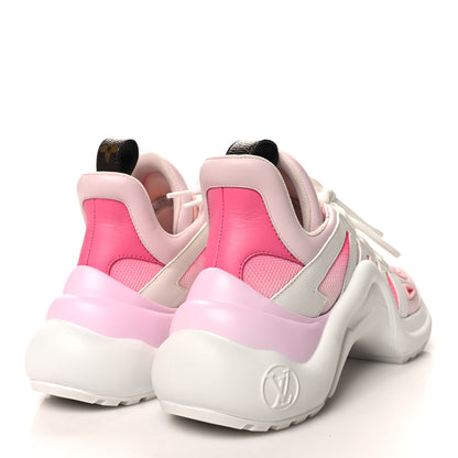 Louis Vuitton Calfskin Technical Nylon LV Archlight Sneaker 36 White Pink 4 of 9