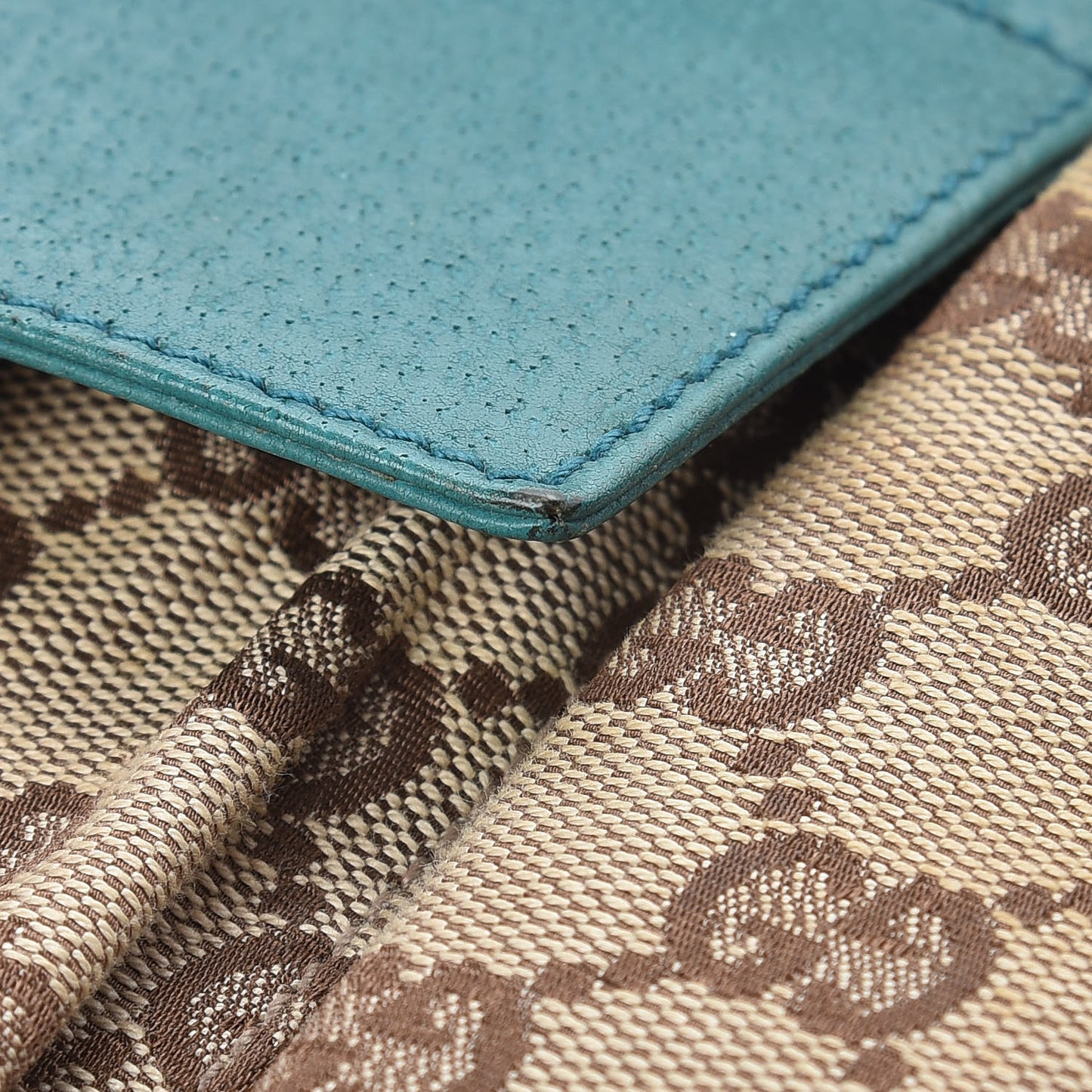 GG Monogram Web Double Pocket Belt Bag Turquoise