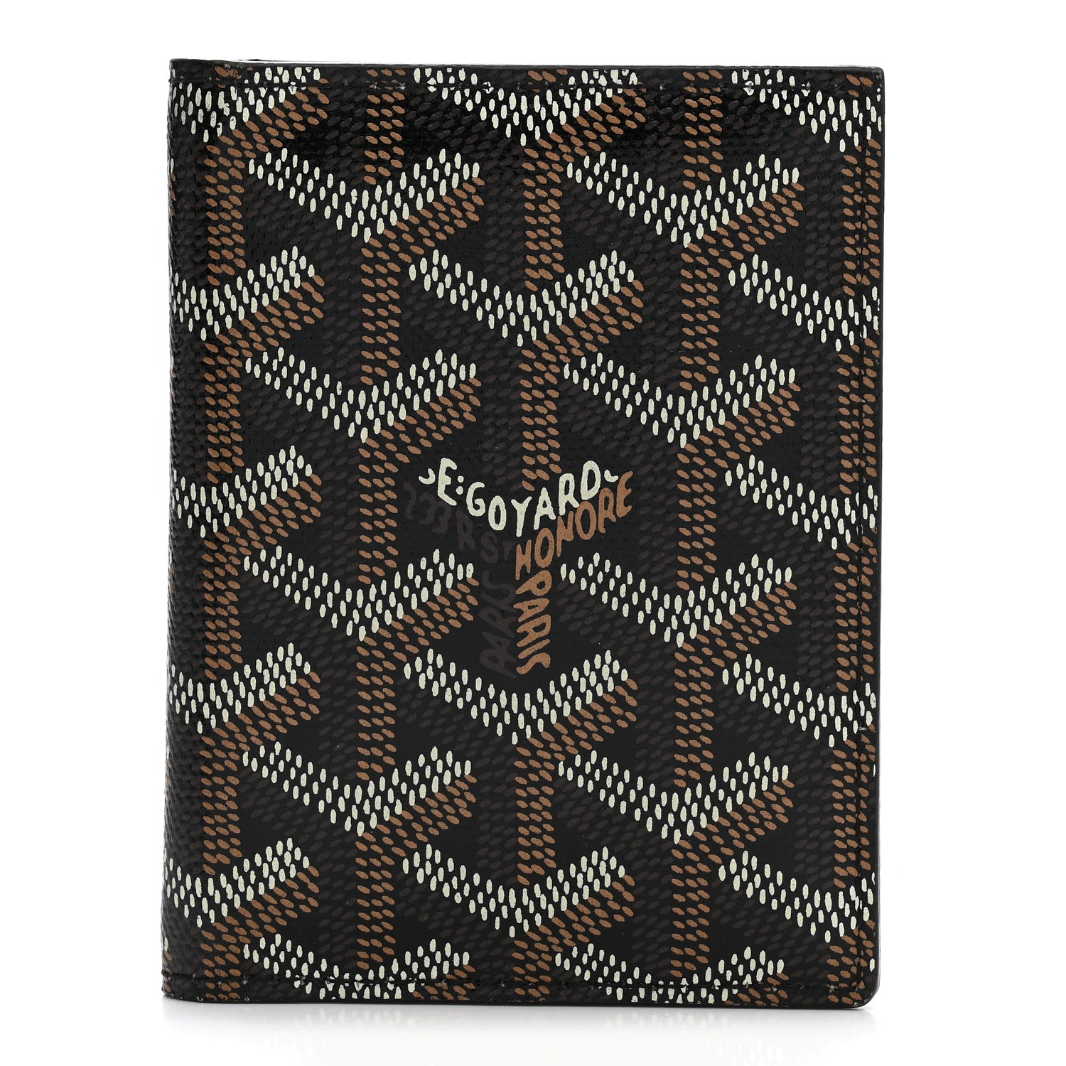 Goyard Goyardine Saint Marc Folding Card Case Black Gold 1 of 7