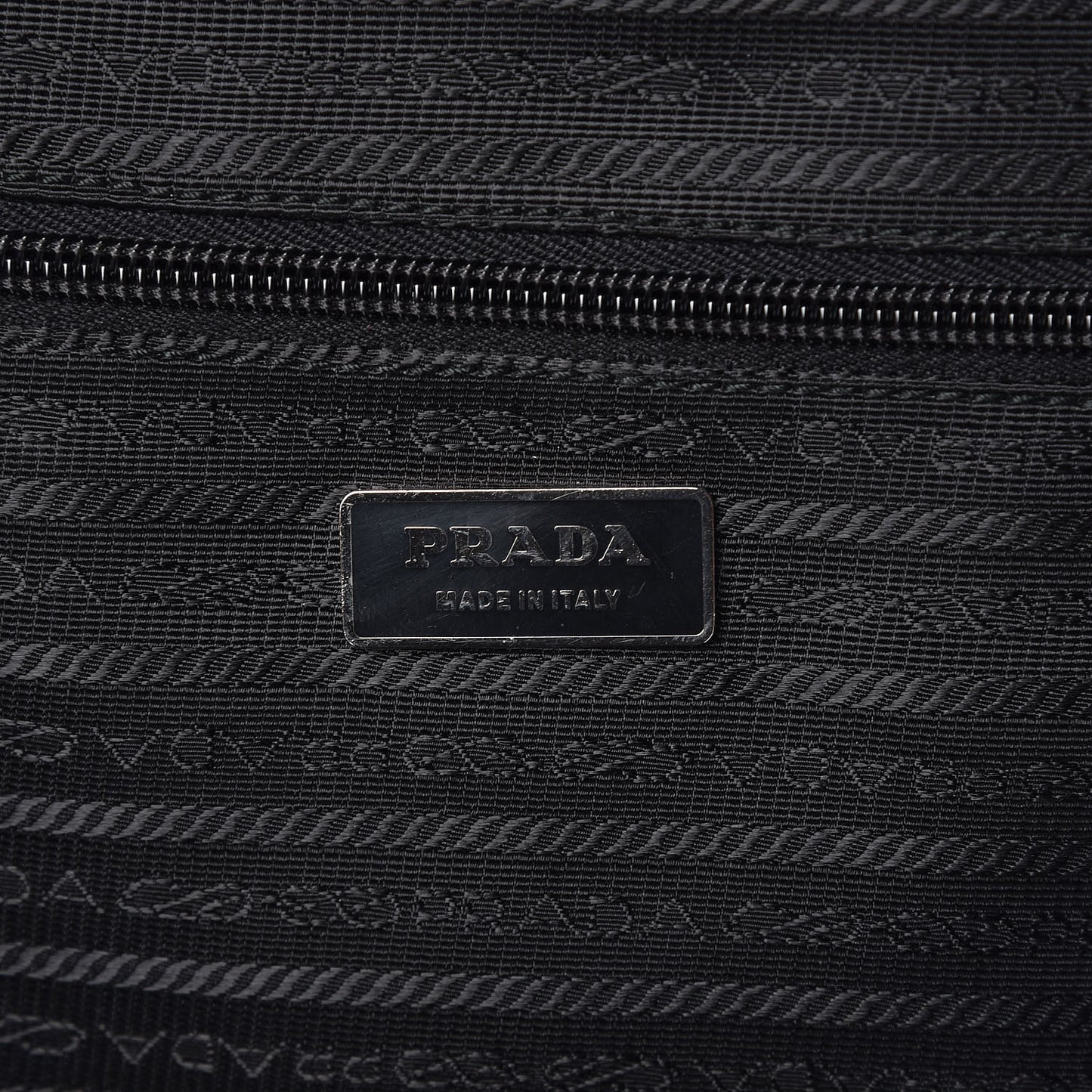 Tessuto Nylon Saffiano Trolley Luggage Black