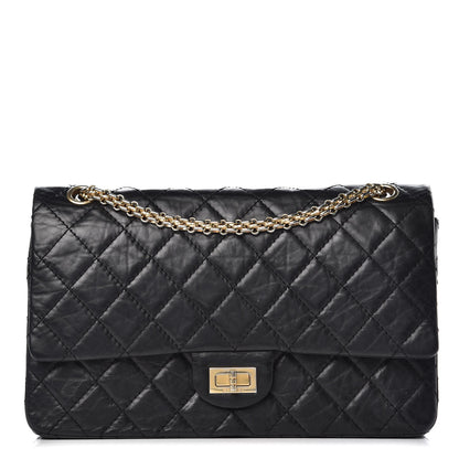 Chanel Aged Calfskin Quilted 50th Anniversary 2.55 Reissue 226 Flap Black 1 of 10