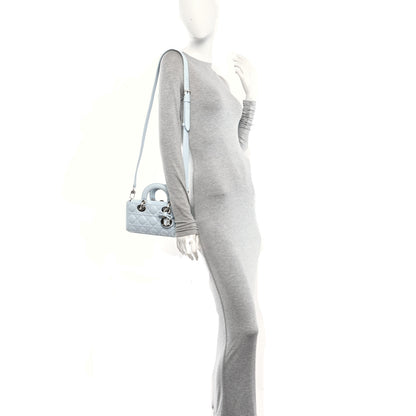 Christian Dior Lambskin Cannage Small Lady D-Joy Light Blue 2 of 10