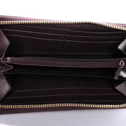 Gucci GG Supreme Monogram Web Ophidia Zip Around Wallet Brown 5 of 12