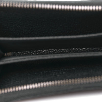 Gucci Calfskin Logo Zip Around Card Case Black 5 of 8