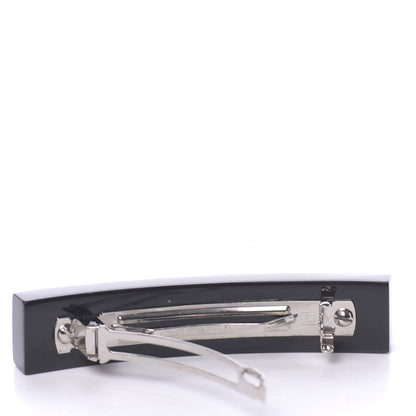 Chanel Resin Chain CC Hair Clip Barrette Black Pink 3 of 4