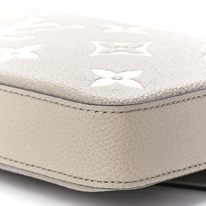 Louis Vuitton Empreinte Monogram Giant Felicie Pochette Tourterelle Creme 13 of 14