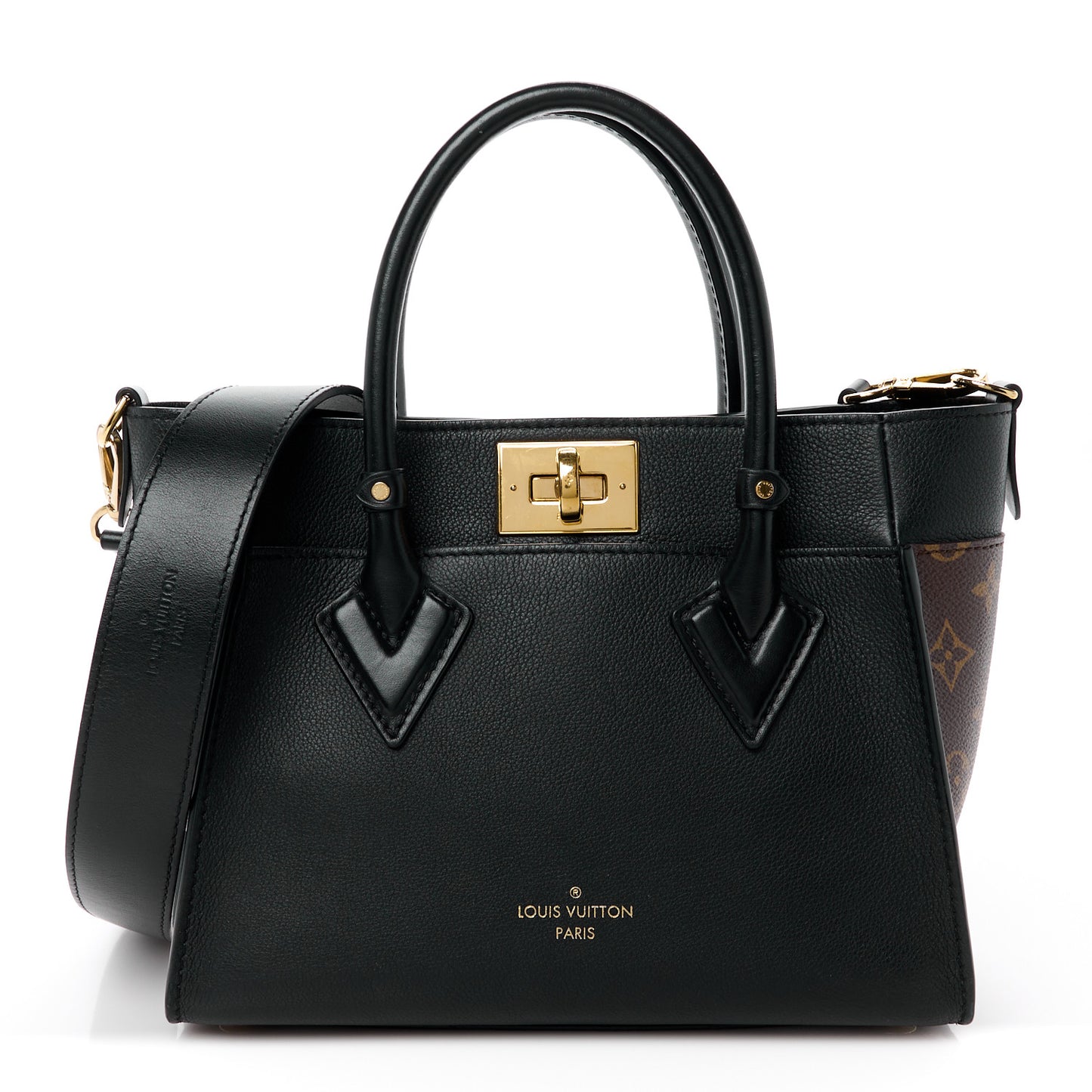 Calfskin Monogram On My Side PM Black