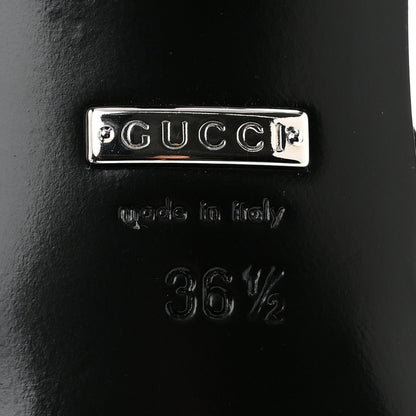 Gucci Tela Retino Kid Scamosciato Crystal GG Monogram Square G 35mm Slingback Pumps 36.5 Black 8 of 8