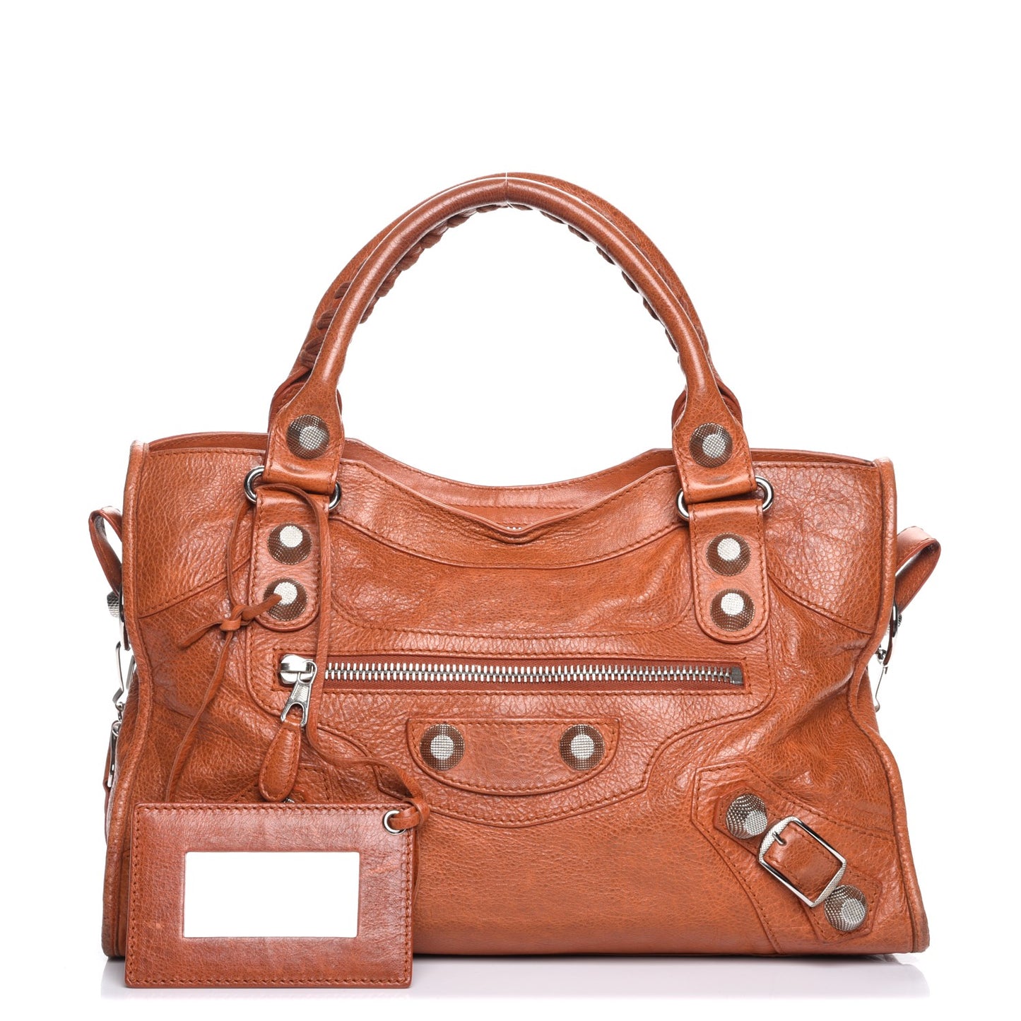 Agneau Giant 21 Silver Hardware City Orange Brulee