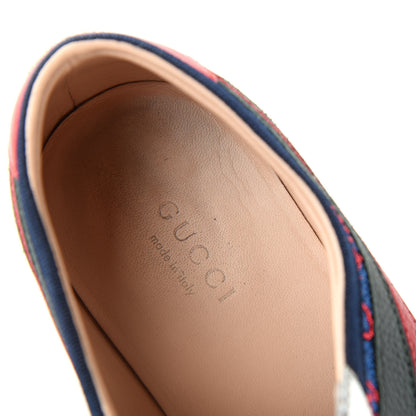 Gucci Lurex Calfskin Web GG Monogram Womens Falacer Sneakers 37 Iridescent Blue Iridescent Red Silver 8 of 11