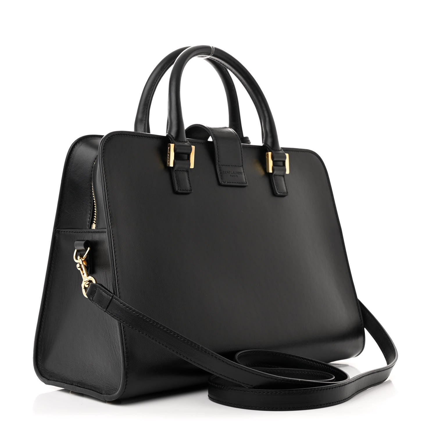 Saint Laurent Smooth Calfskin Monogram Cabas Black 3 of 10