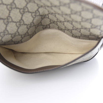 Gucci GG Supreme Monogram Web Small Neo Vintage Double Flap Messenger Bag Beige New Acero 7 of 12