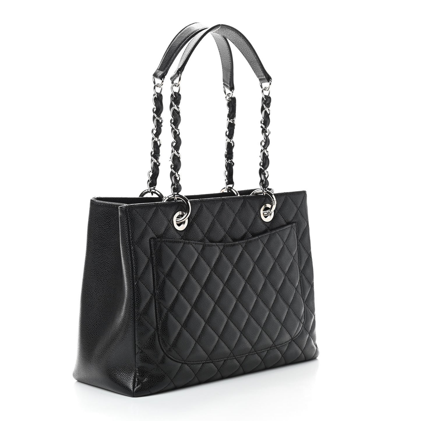 Caviar Quilted Grand Shopping Tote GST Black