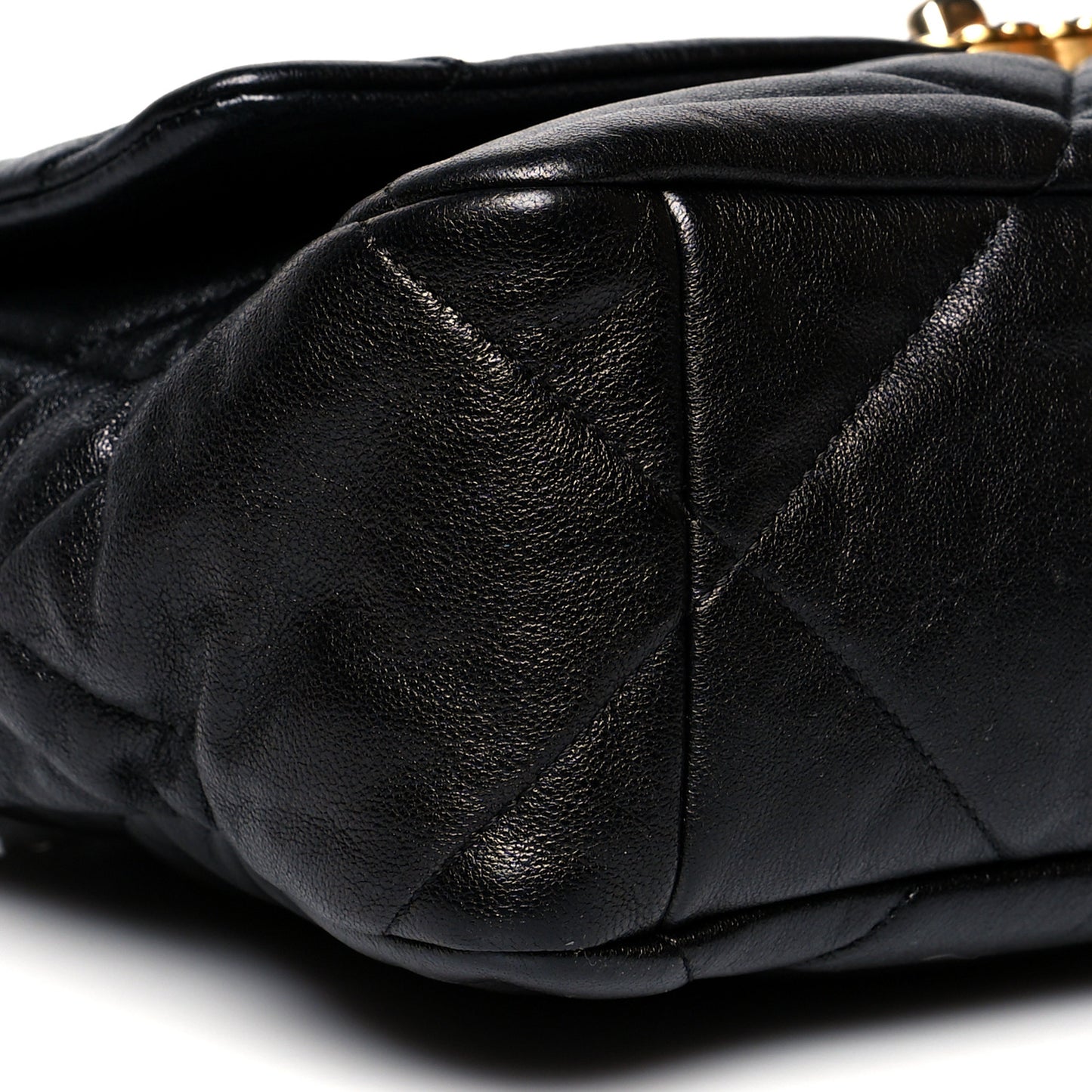 Goatskin Quilted Large Chanel 19 Flap Black