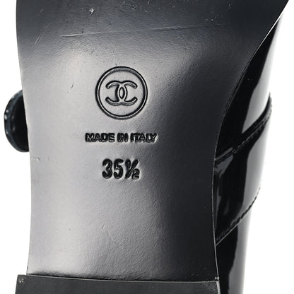 Chanel Patent Calfskin Mary Janes Flats 35.5 Black 7 of 10