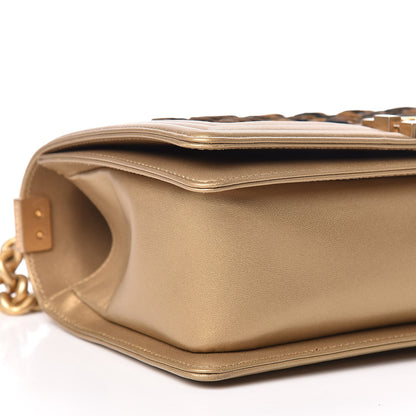 Chanel Metallic Lambskin Medium Scaled Boy Flap Gold 6 of 11