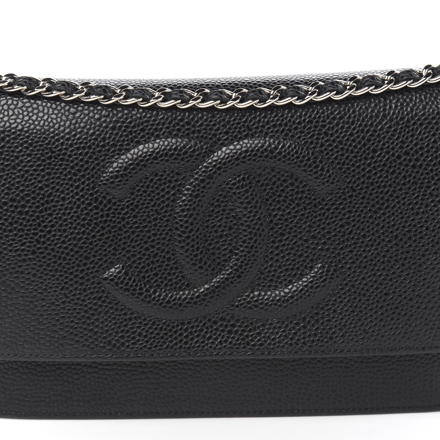 Chanel Caviar Timeless CC Wallet On Chain WOC Black 10 of 11