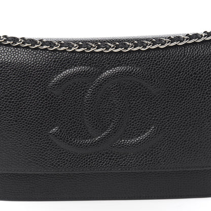 Chanel Caviar Timeless CC Wallet On Chain WOC Black 10 of 11