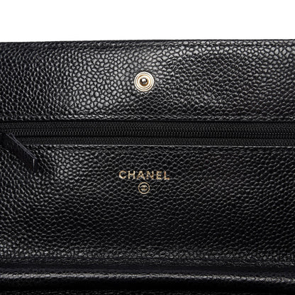 Chanel Caviar Quilted Wallet On Chain WOC Black 6 of 10