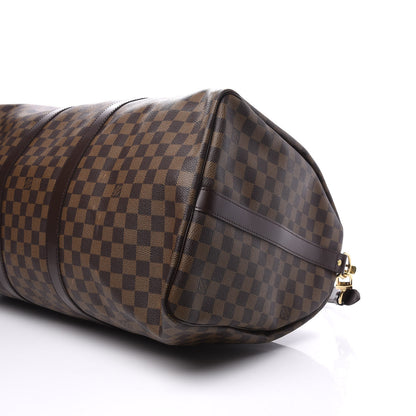 Louis Vuitton Damier Ebene Keepall Bandouliere 55 6 of 11