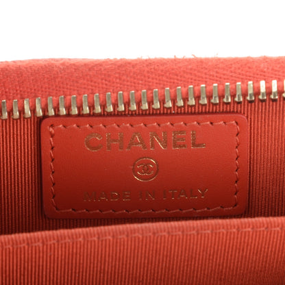Chanel Pearly Caviar Quilted Zip Coin Purse Orange 6 of 7