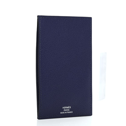 Hermes Epsom Evercalf Evercolor Sombrero Les Petits Chevaux Card Holder Bleu Encre Indigo Bleu Royal Bleu Obscur 2 of 4