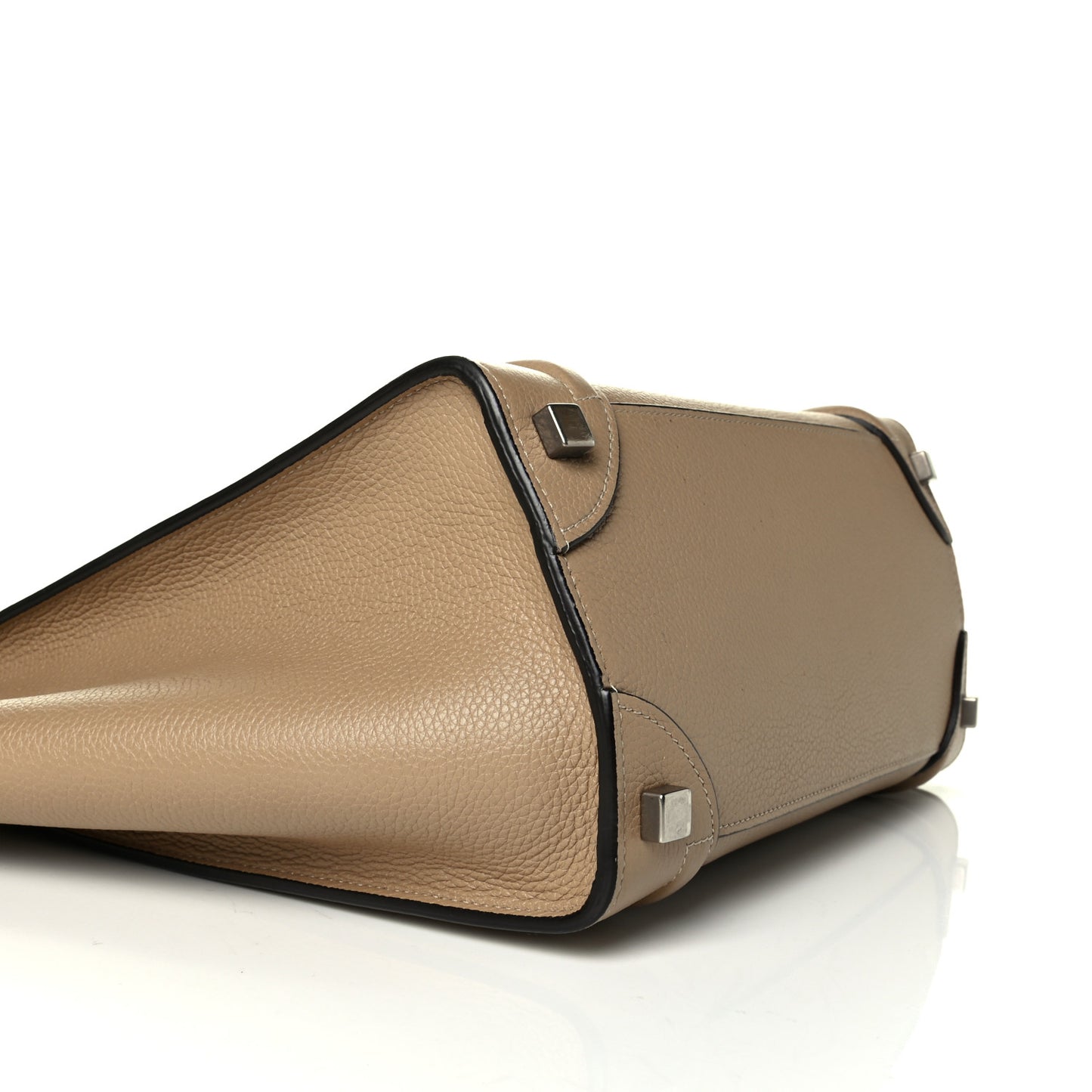 Drummed Calfskin Micro Luggage Dune
