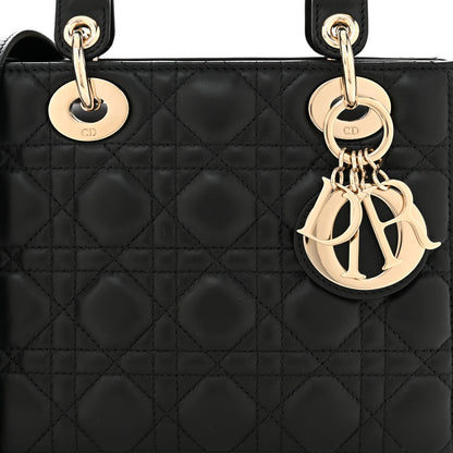 Christian Dior CHRISTIAN DIOR Lambskin Cannage Small My ABCDior Lady Dior Black 8 of 11