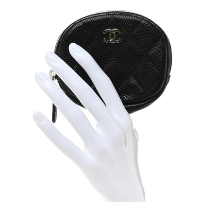Chanel Caviar Quilted Zip Around Classic Coin Purse Black 2 of 7