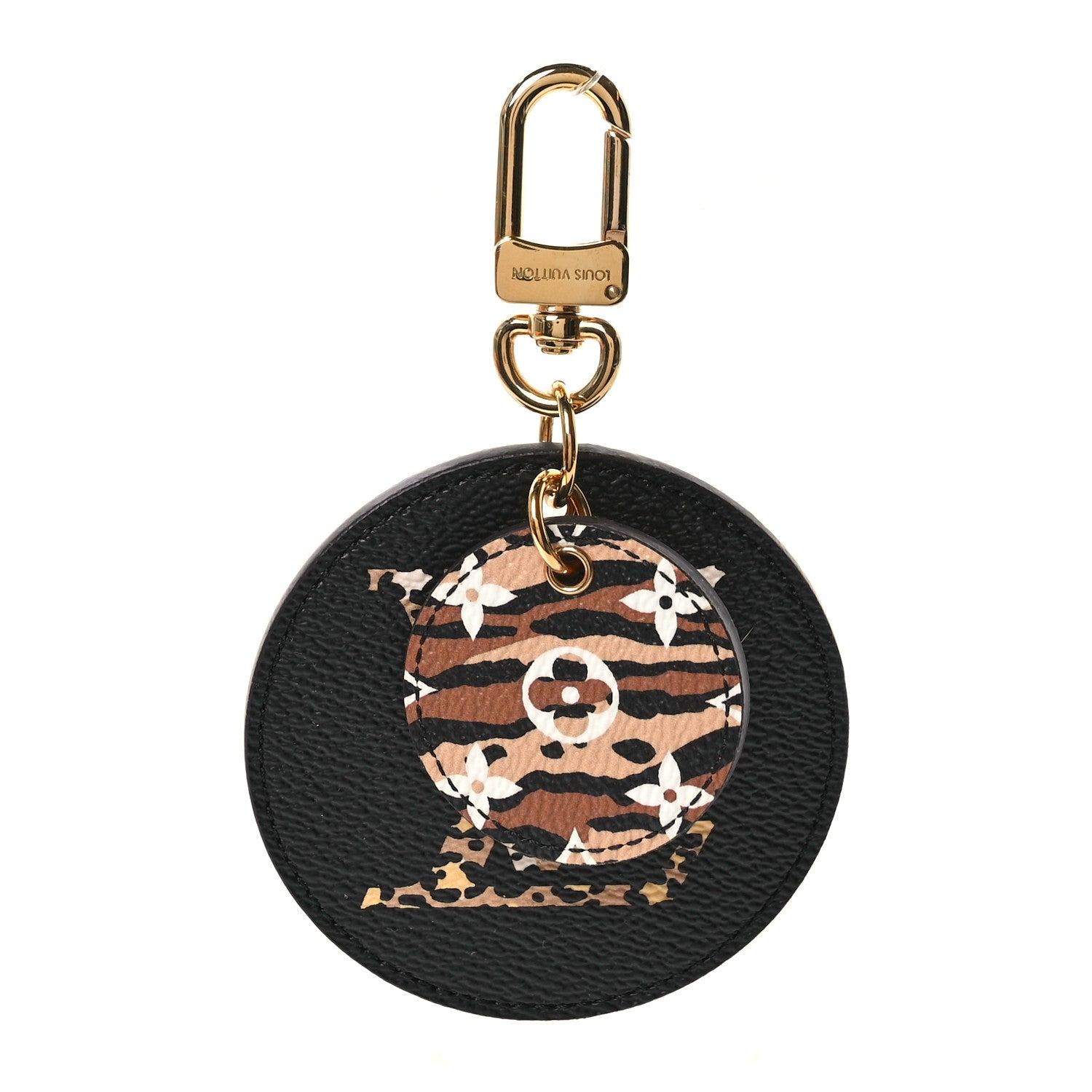 Louis Vuitton Monogram Giant Jungle Bag Charm Key Holder Black 1 of 4
