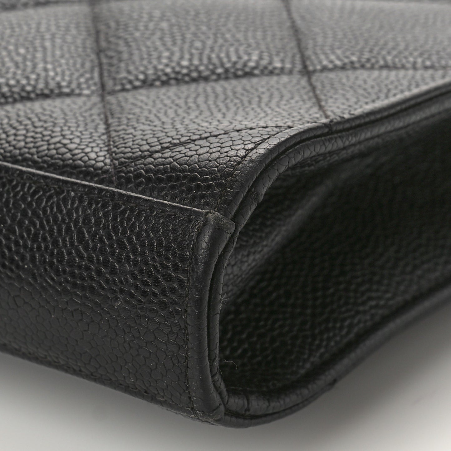 Caviar Quilted Briefcase Laptop Bag Black