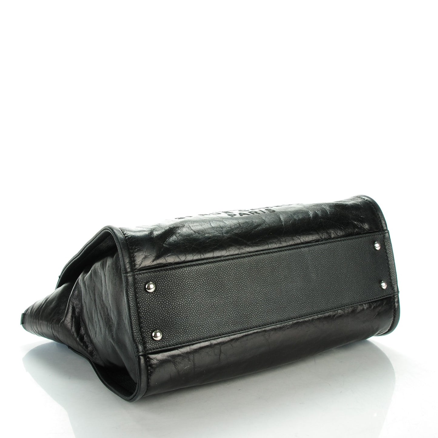 Calfskin Small Deauville Tote Black