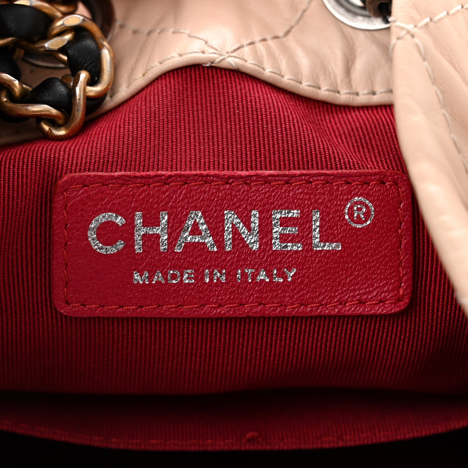 Chanel Aged Calfskin Quilted Small Gabrielle Backpack Beige Black 6 of 10