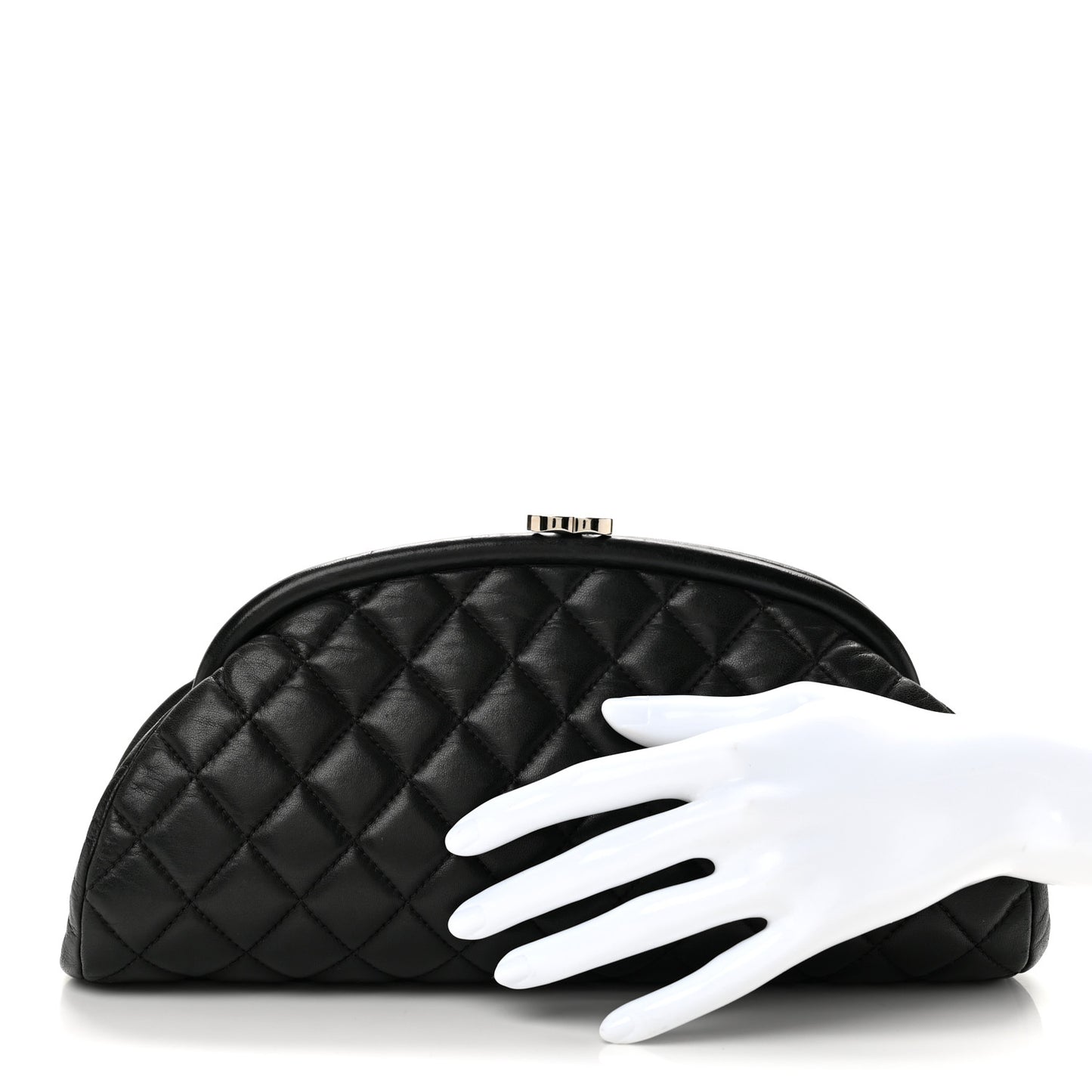 Lambskin Quilted Timeless Clutch Black