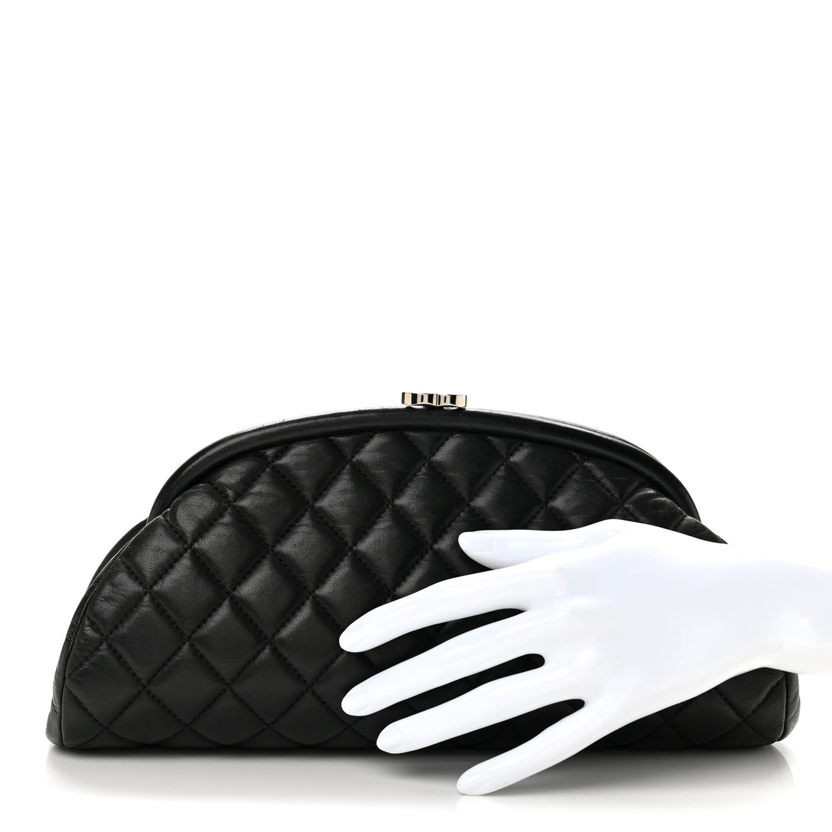 Chanel Lambskin Quilted Timeless Clutch Black 2 of 13