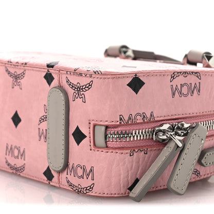 MCM Visetos Mini Half Moon Crossbody Bag Soft Pink 10 of 12