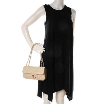 Chanel Aged Calfskin Perforated Small Flap Beige Clair 2 of 7