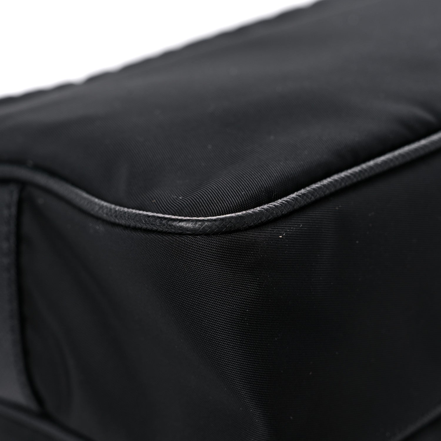 Prada Tessuto Nylon Saffiano Single Snap Buckle Messenger Flap Bag Black 8 of 11
