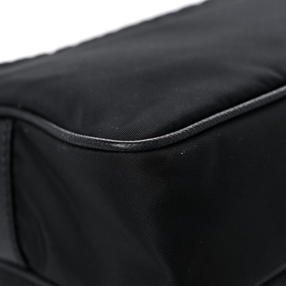 Prada Tessuto Nylon Saffiano Single Snap Buckle Messenger Flap Bag Black 8 of 11