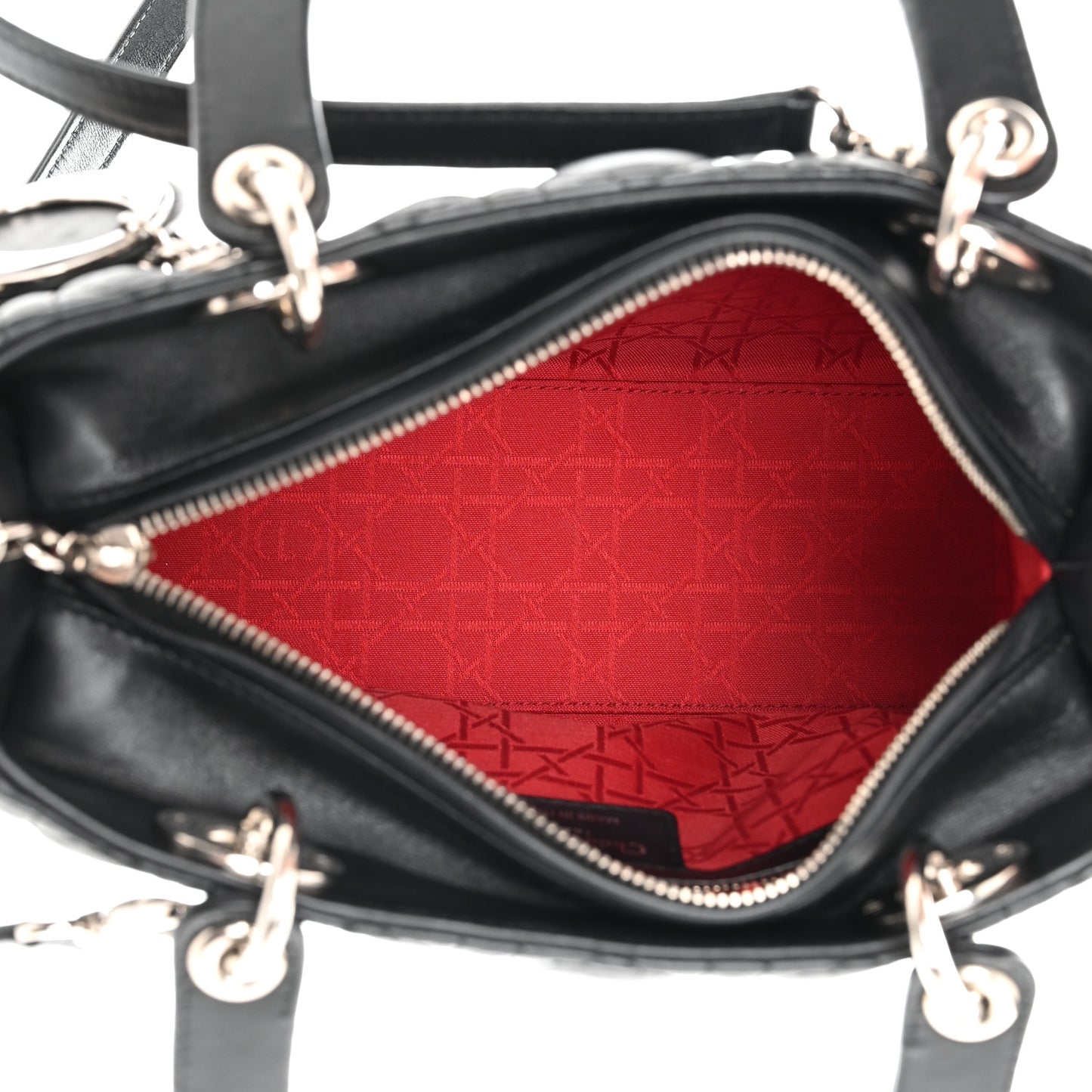 Lambskin Cannage Medium Lady Dior Black