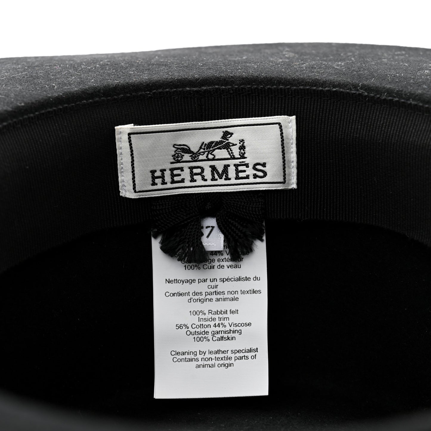 Rabbit Felt Hampton Hat 57 Black