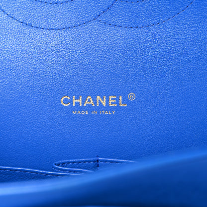Chanel Lambskin Quilted Maxi Double Flap Blue 5 of 15