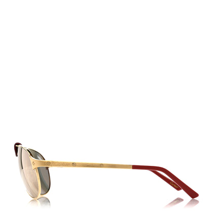 Cartier Santos Dumont Aviator Sunglasses Gold 3 of 9