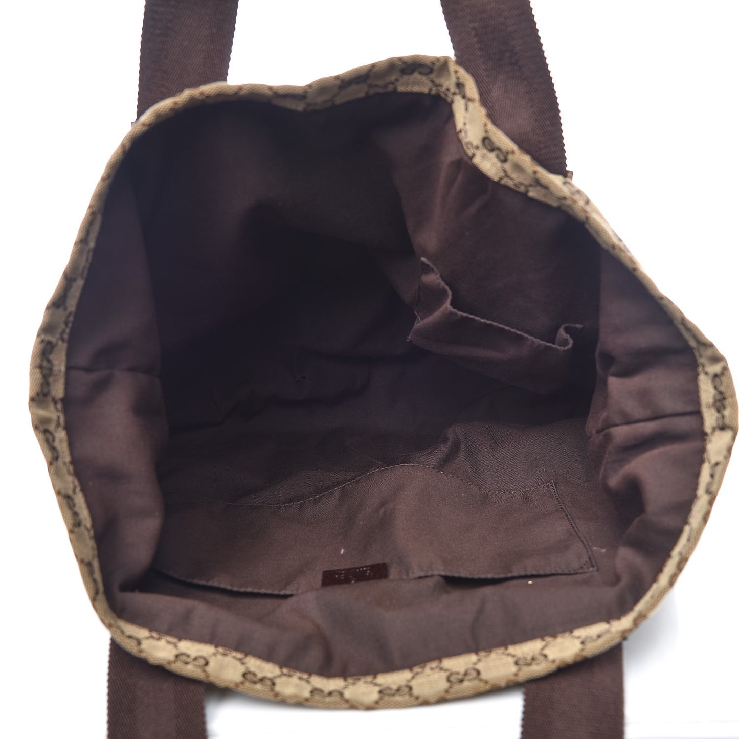 GG Monogram Medium Web Handle Vertical Tote Dark Brown