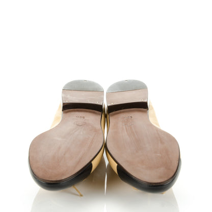 Chanel Lambskin Cap Toe Ballerina Flats 36.5 Beige Black 5 of 11