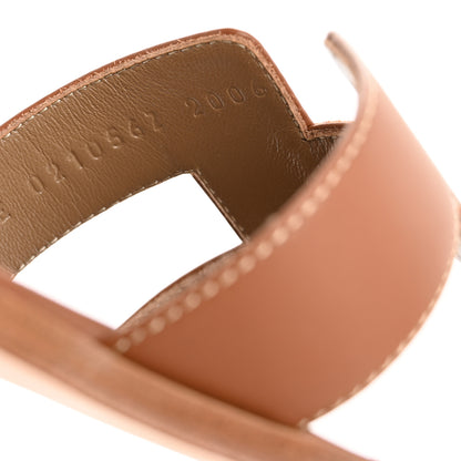 Hermes Box Calfskin Oran Sandals 40 Gold 9 of 10