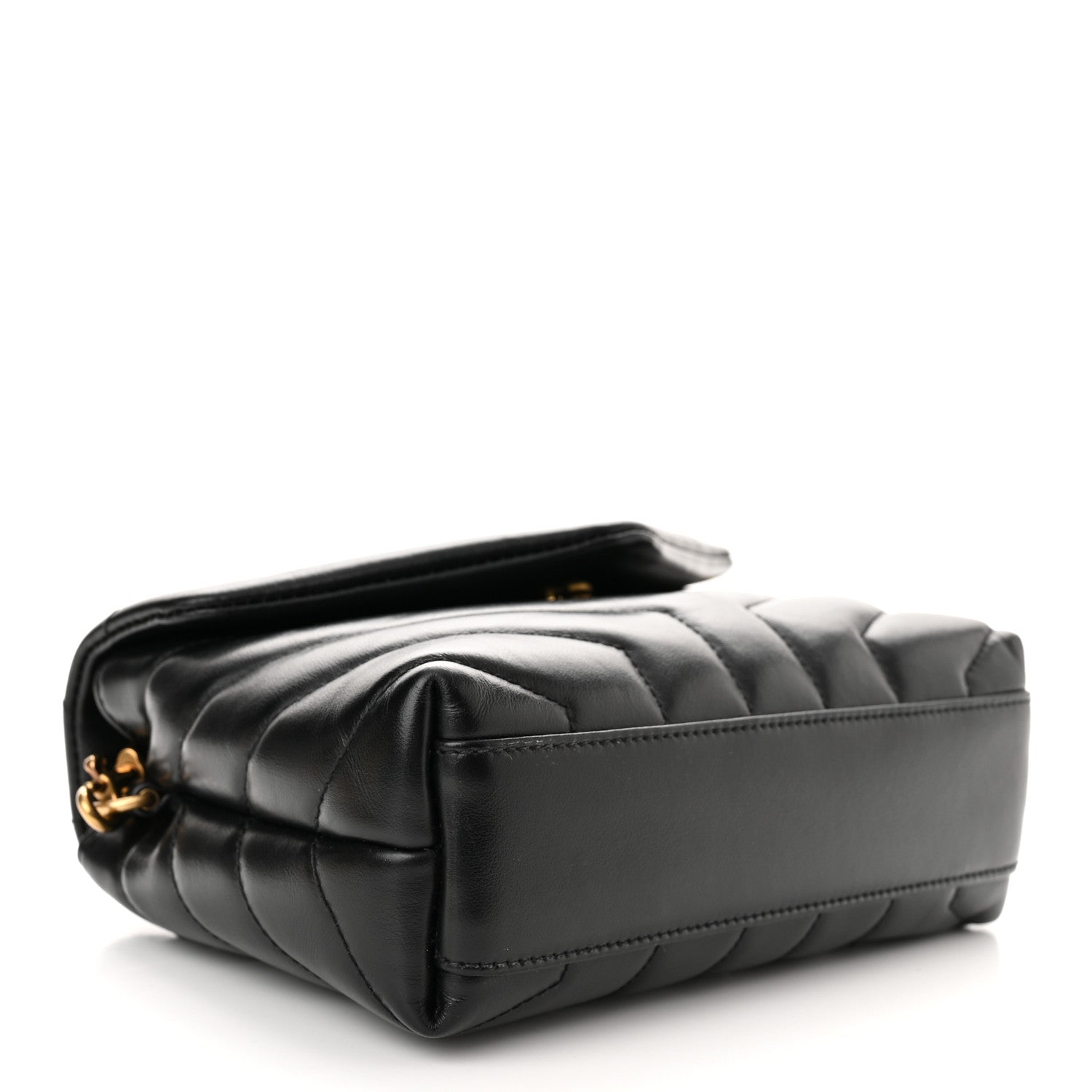 Saint Laurent Calfskin Y Quilted Monogram Toy Loulou Crossbody Bag Black 4 of 12