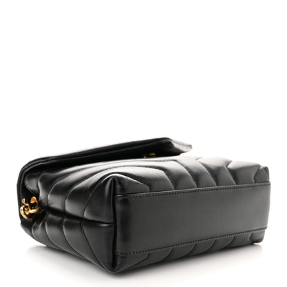 Saint Laurent Calfskin Y Quilted Monogram Toy Loulou Crossbody Bag Black 4 of 12