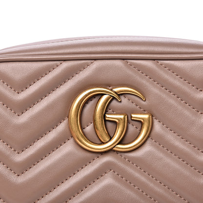Gucci Calfskin Matelasse Small GG Marmont Chain Shoulder Bag Porcelain Rose 7 of 9